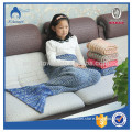 Traditional Little Mermaid Tail Blankets ,Handmade Knitted Blanket Mermaid